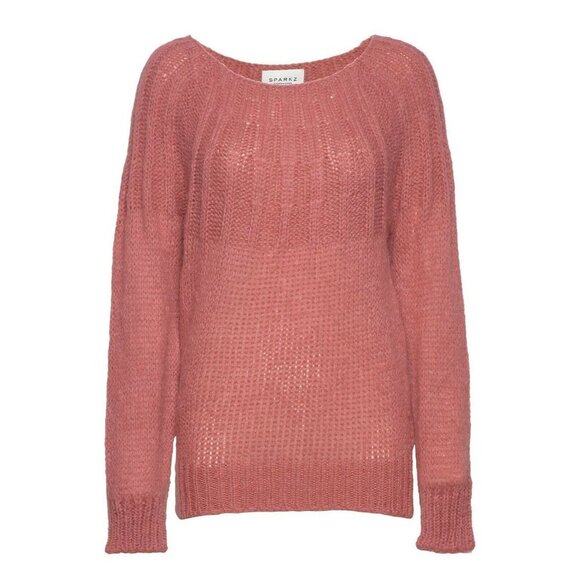 SPARKZ COPENHAGEN Pullover Sweater Mohair Blend Cherry Pink - Picture 1 of 9